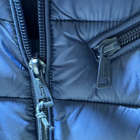 Cole Haan Signature Mens Puffer, Quilted Vest, Navy Blue Large - Picture 16 of 16